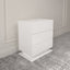 LED Nightstand with 3 drawers,White bedside Table ,Modern End Side Table for Bedroom - Korvel
