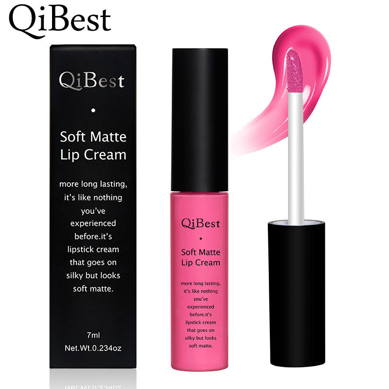 Qibest 34 Colores Brillo de Labios Líquido Mate