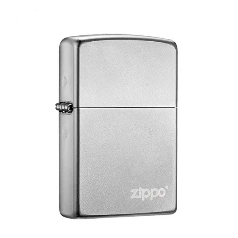 Zippo Treasure Lighter Chrome Matte Logo 205ZL - Korvel