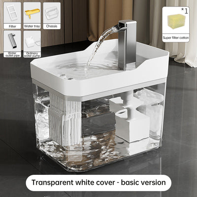 Automatic cat water fountain with filter, USB-powered, anti-dry & circular filtration. - Korvel