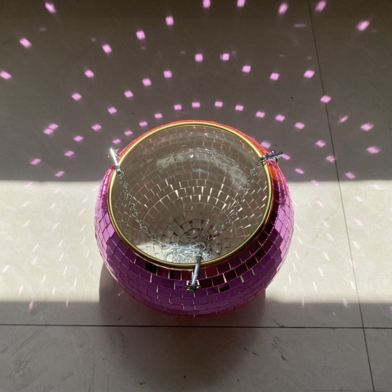 Disco Ball Planter Hanging Mirror - Spherical Decor