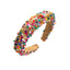 Exaggerated Baroque Colorful Crystal Candy Sponge Wide Edge Hair Hoop Headband - Korvel