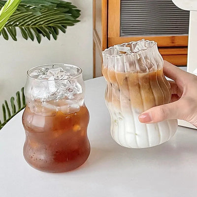 Thickened high borosilicate glass cup household transparent double-layer heat-resistant fruit juice cup - Korvel
