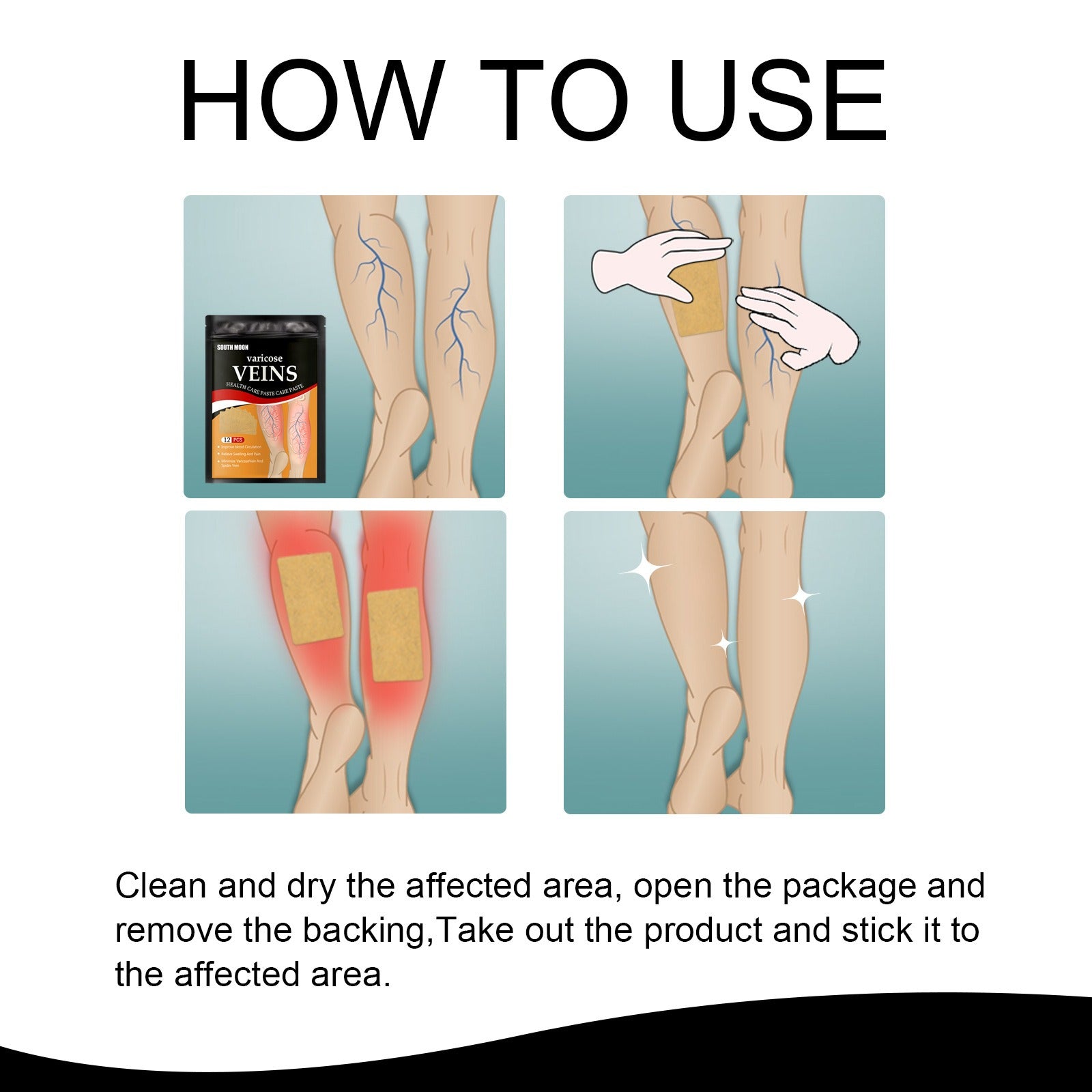 Venous health patch relieves varicose blood vessel blockage and protrusions in the feet. Cold compress venous health patch - Korvel