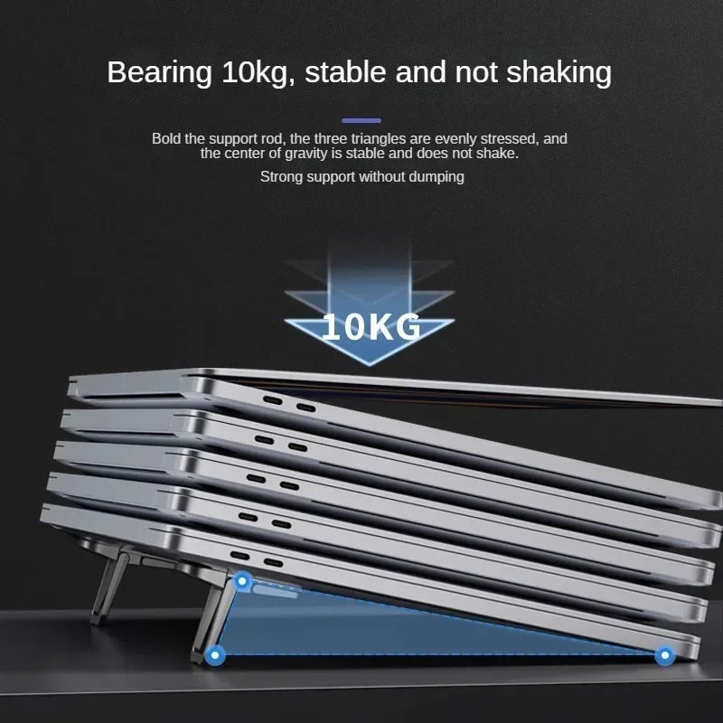 Adjustable Folding Laptop Stand - Ultra-Thin Portable Support