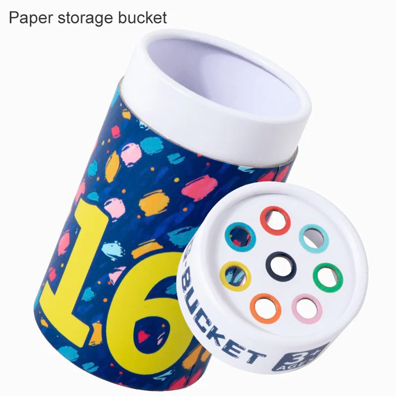 Children's puzzle color classification cup 1-3 year old baby color cognition Montessori classification bucket toy - Korvel