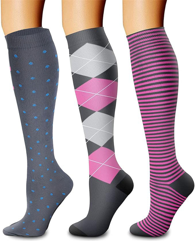 Sports pressure socks long tube socks calf socks compression socks skipping rope elastic cycling socks - Korvel