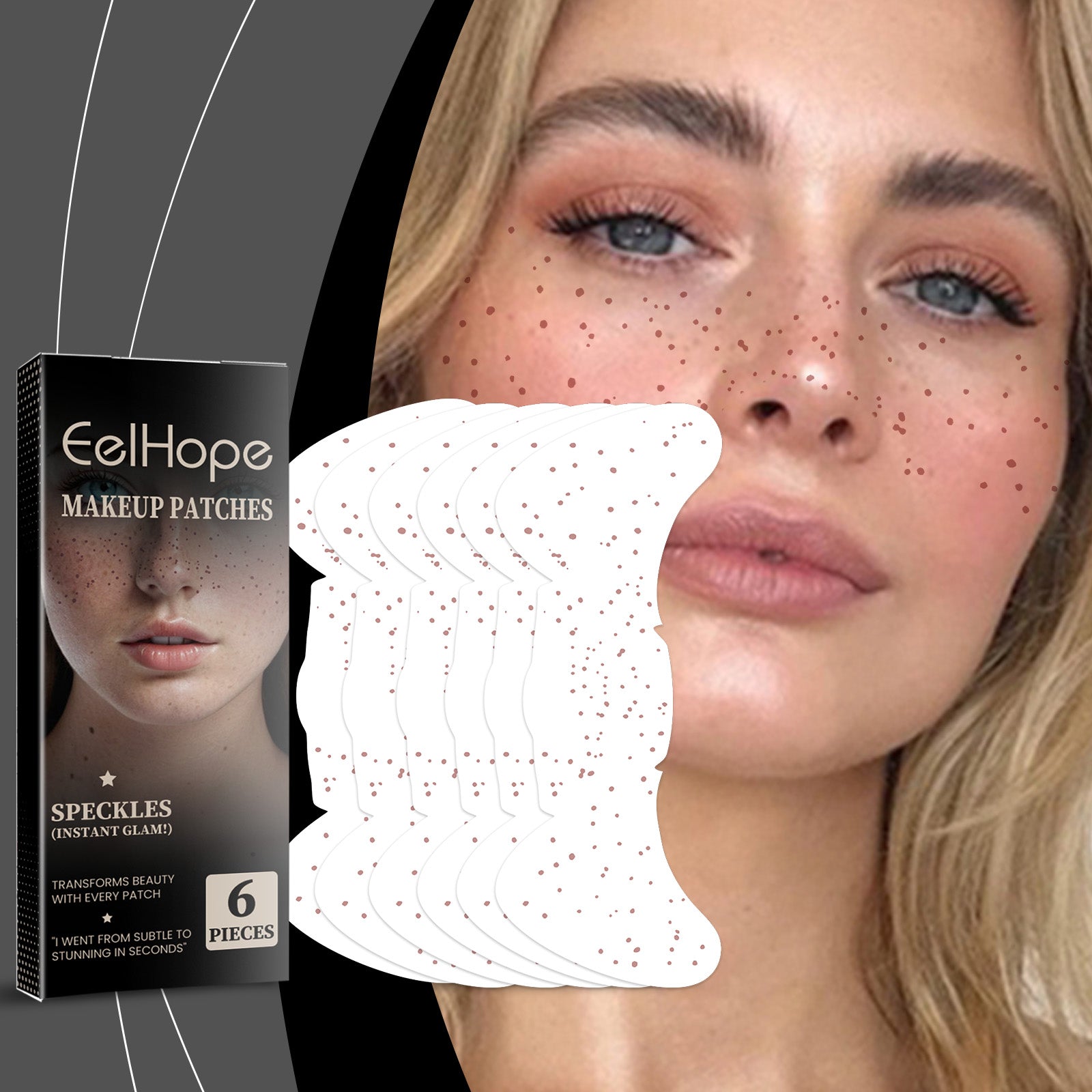 Makeup Patches, Waterproof And Sweat Resistant Long-Lasting Natural Freckles Makeup Stickers - Korvel