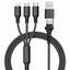 PD two to three 1.2-meter data cable TYPEC revolving three in one car phone charging cable - Korvel