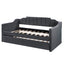 Upholstered Twin Daybed with Trundle Black - Korvel
