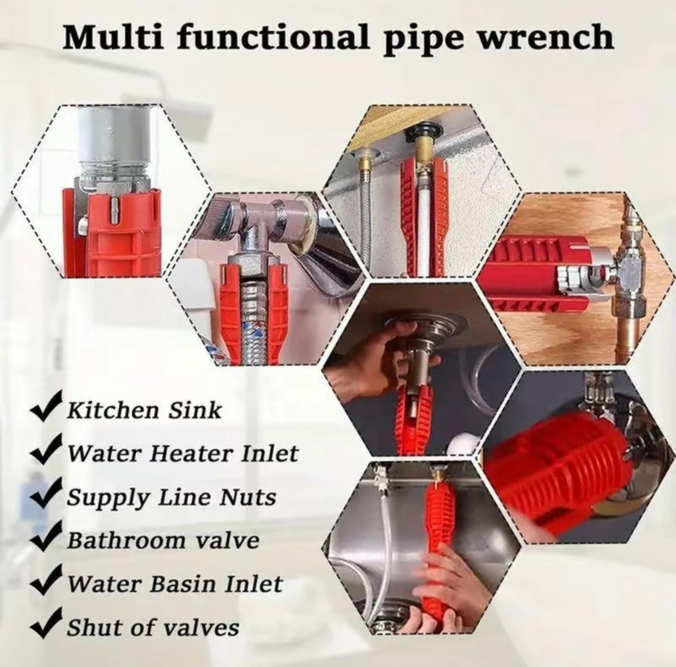 Llave Multi PlumbFix - Herramienta de Fontanería 14 en 1