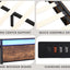 Elevating storage bed frame, full-size bed frame with bookshelf headboard and LED lights, with country brown color - Korvel