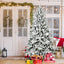 7FT Flocked Christmas Tree - Premium Artificial Decor