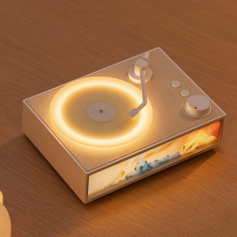 Wireless Bluetooth Speaker Aroma Diffuser Ambient Light Mini Speaker Retro Vinyl Record Player Home High-Quality Sound Gift X19 - Korvel
