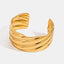 18K Gold-Plated Stainless Steel Open Ring - Korvel