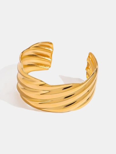 18K Gold-Plated Stainless Steel Open Ring - Korvel