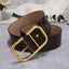 Ceinture décorative large en cuir de vache pour femmes