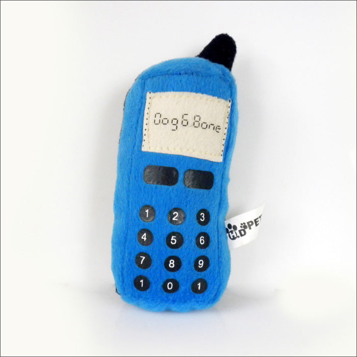 Blue Super Soft Phone Dog Sound Toy Training Interactive Toy Biting and Tearing Toy Cat Teasing Toy - Korvel