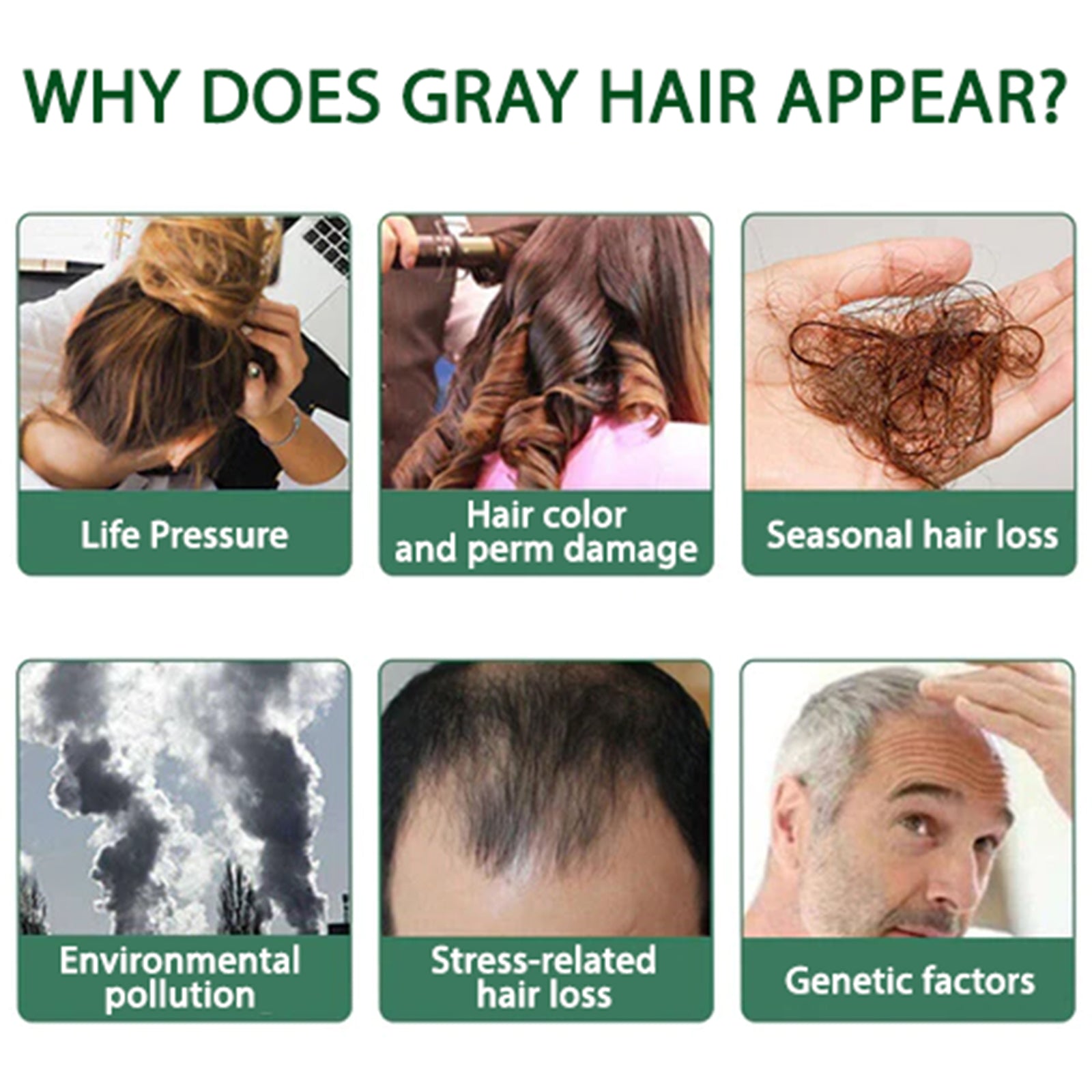 Black Hair Spray Dense Nourishing Roots Shine Smooth Natural Black Hair Cover White Hair Conditioner Spray - Korvel