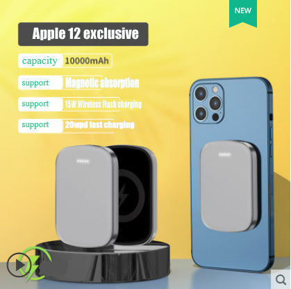 MagSafe magnetic absorption wireless power bank 20000 Ma portable apple 12promax Huawei millet back clip - Korvel