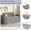 U_STYLE Convertible Soft Cushion Sofa Pull Bed ,for Two People to Sit On - Korvel