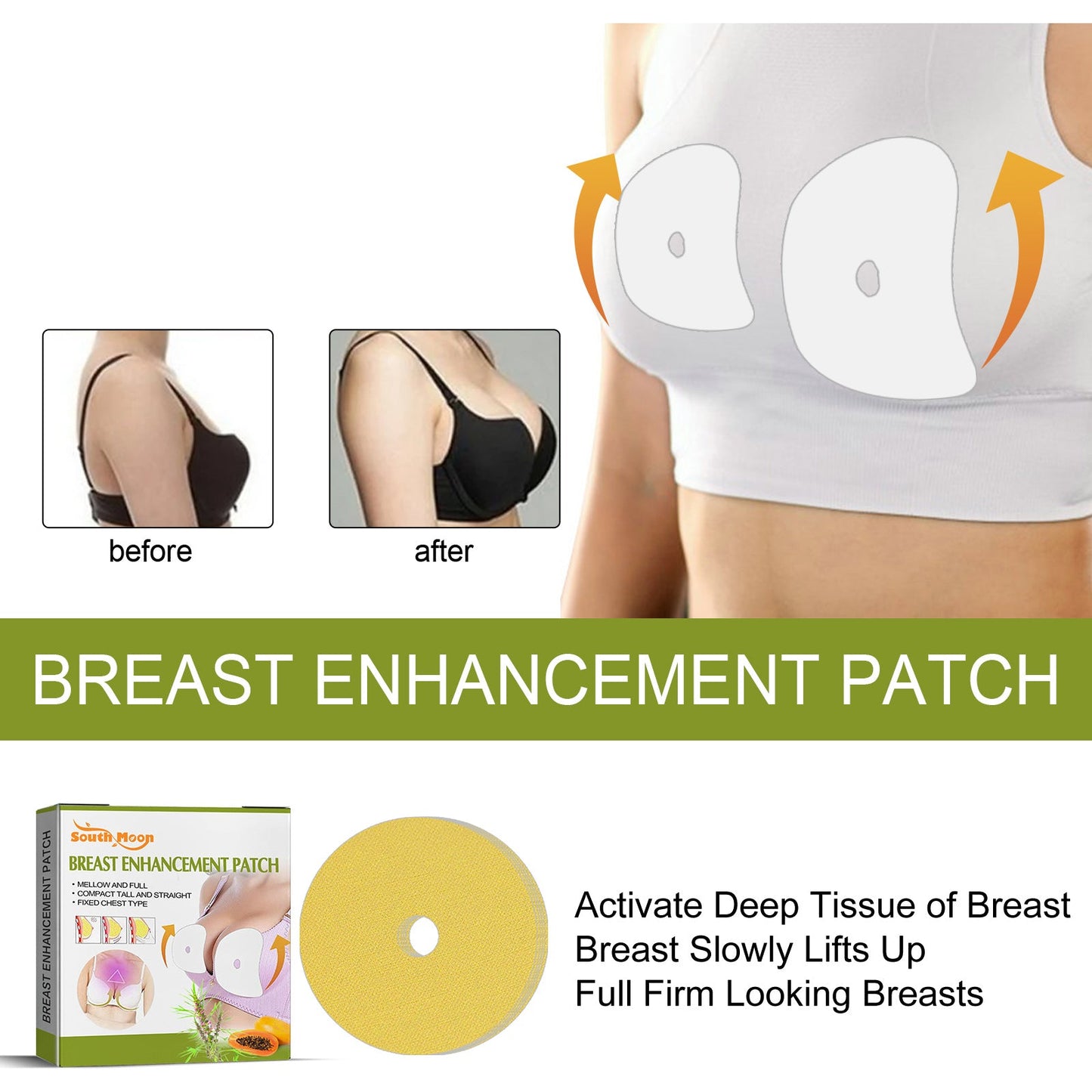 Breast Enhancement Patch, Chest Firming Anti-sagging Gather Breathable Plump Breasts Patch - Korvel