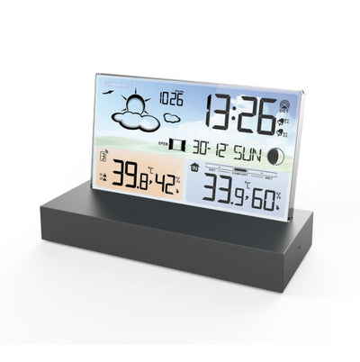 Premium Transparent Glass Weather Clock with Color Screen