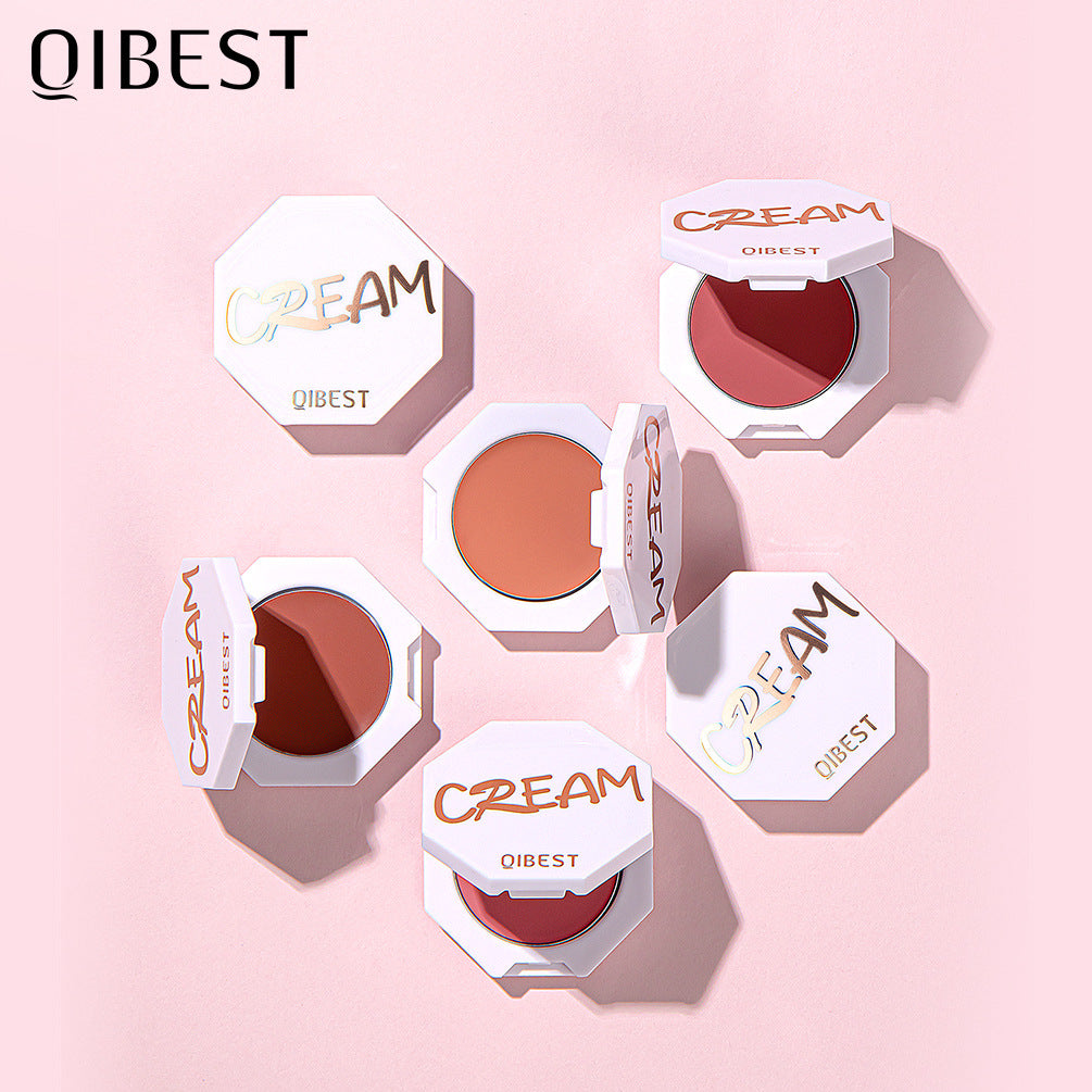 QIBEST Velvet Blush Cream - Crema de Colorete de Acabado Natural