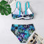 Gather floral swimsuits bikini swimsuits - Korvel