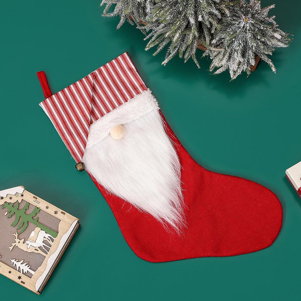 Christmas Dwarf Faceless Old Man Striped Socks Christmas Tree Pendant Large Gift Bag Christmas Decorations - Korvel