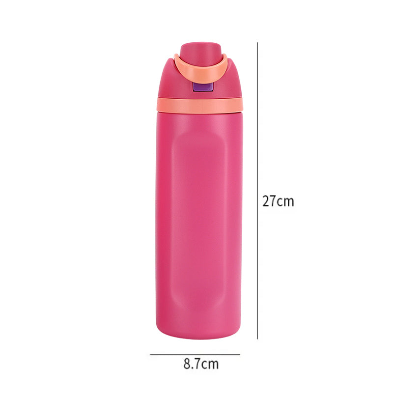 Insulated Stainless Steel Water Bottle (24OZ/32OZ), with straw, BPA-Free, great for sports and travel. - Korvel