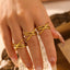 Elegant 18K Gold-Plated Crisscross Ring