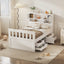 Cama plataforma tamaño twin Captain con almacenamiento en blanco