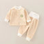 Children's Autumn And Winter Warm Suit Baby Spring And Autumn Plus Fleece Outer Wear Tops Pants Men And Women Baby Two Sets - Korvel