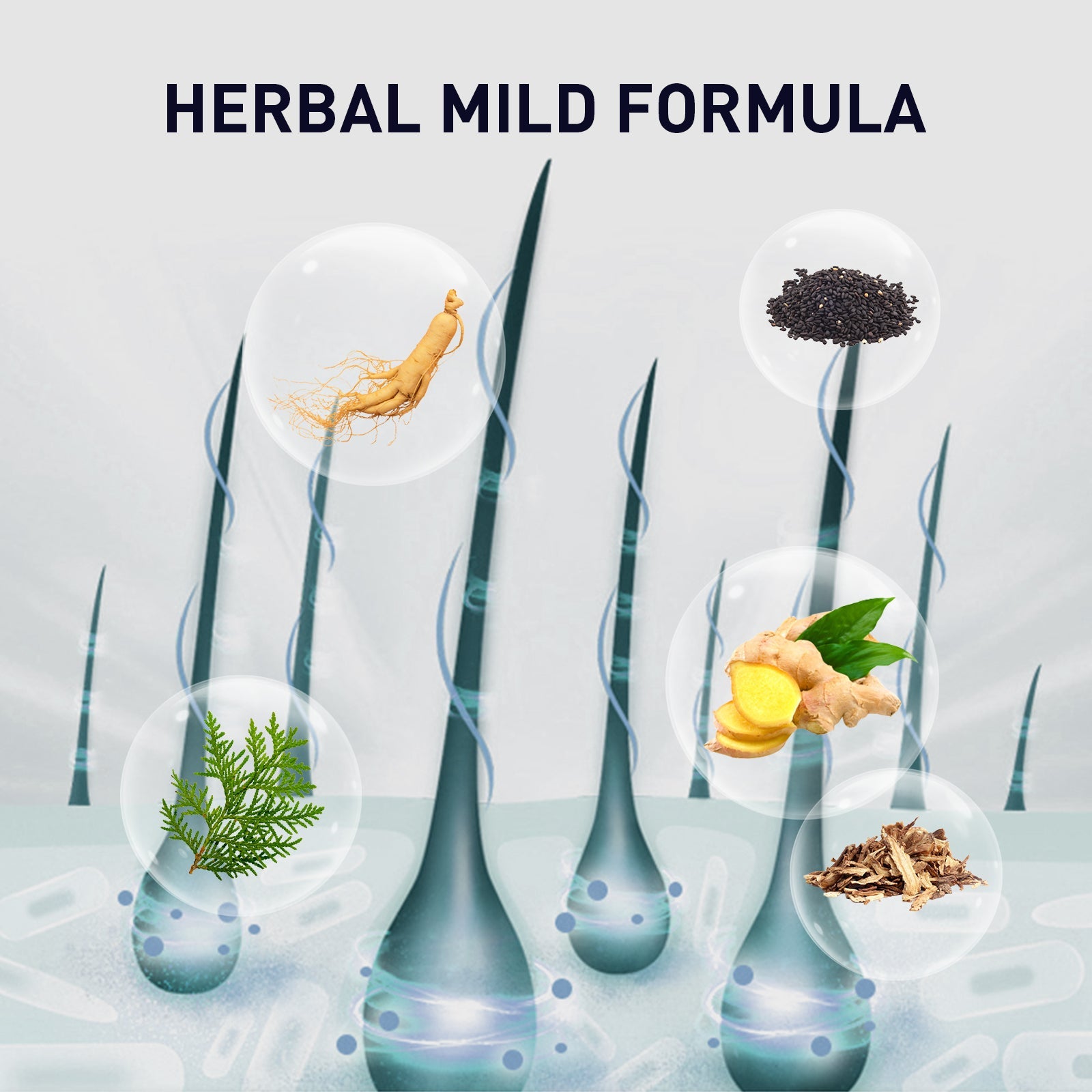 Herbal Hair Essence, Moisturizes Scalp Strong Hair Roots Thick Beard Care Essence - Korvel