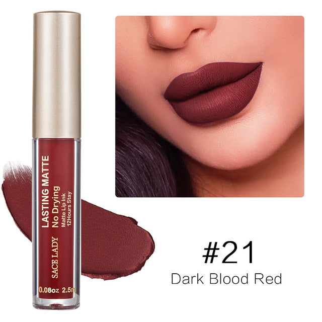 Make Up Waterproof Nude Lipstick Long Lasting Liquid Matte Lipstick Kit Lip Gloss Cosmetics Lipgloss Lip Makeup - Korvel