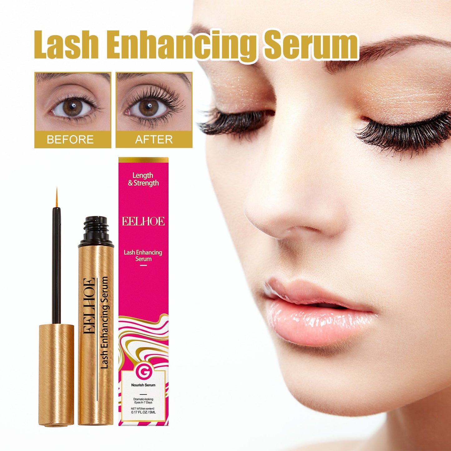 Eyelash Liquid Natural Long And Curly Eyelashes Black Thick Moisturizing Mild And Beautiful Eyelash Liquid - Korvel
