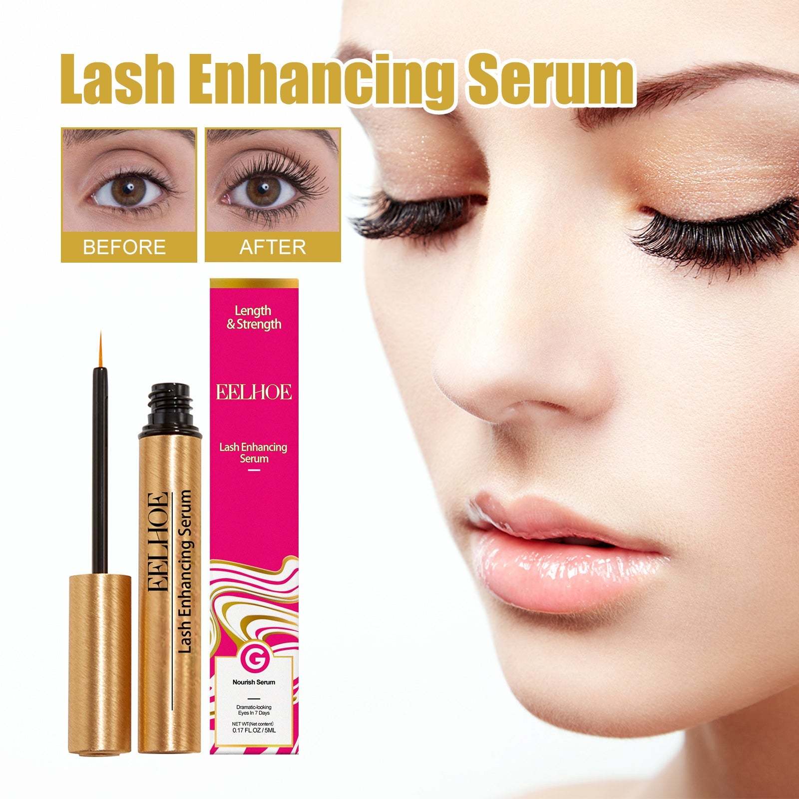 Eyelash Liquid Natural Long And Curly Eyelashes Black Thick Moisturizing Mild And Beautiful Eyelash Liquid - Korvel