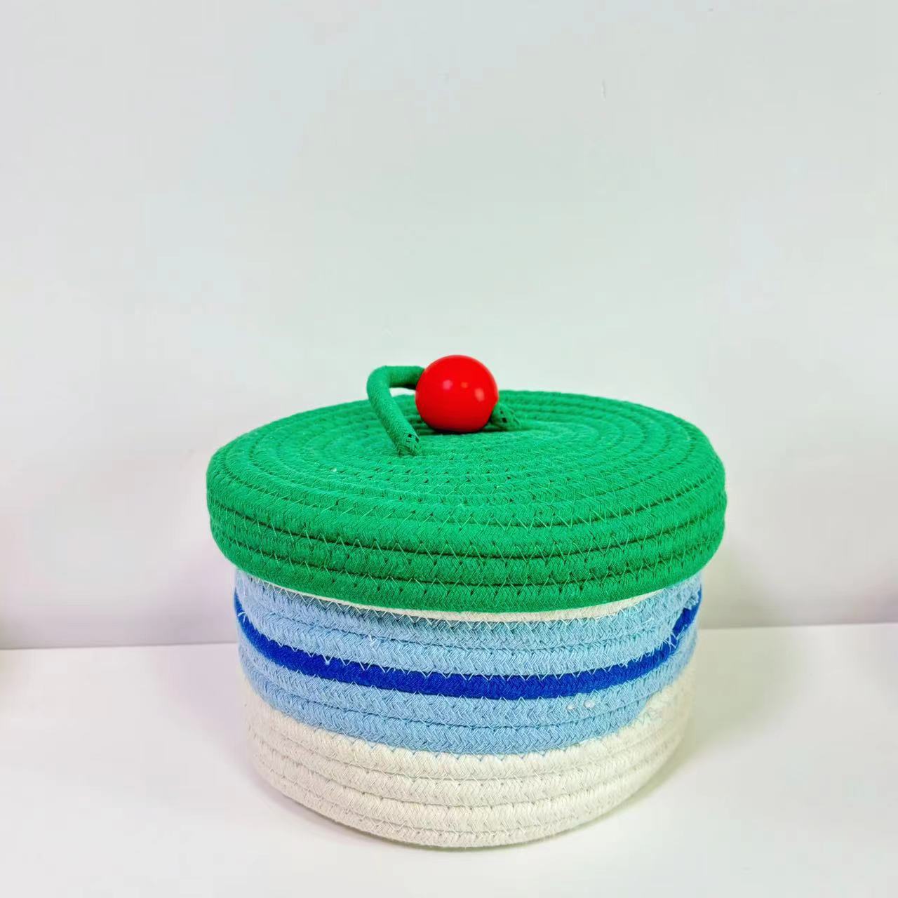 Home Cotton Weaving Storage Basket Ins Wind Vegetable Toy Storage Basket Living Room Miscellaneous Display Underwear Storage Basket - Korvel