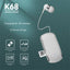 K68 New Collar style Bluetooth Earphones MP3 Earphones Wireless Telescopic Cable Single Ear Card Insertion Recording Earphones - Korvel