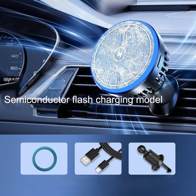 Car mounted wireless charging bracket, dual-purpose vacuum adsorption super stable suction cup, car mounted mobile phone holder - Korvel
