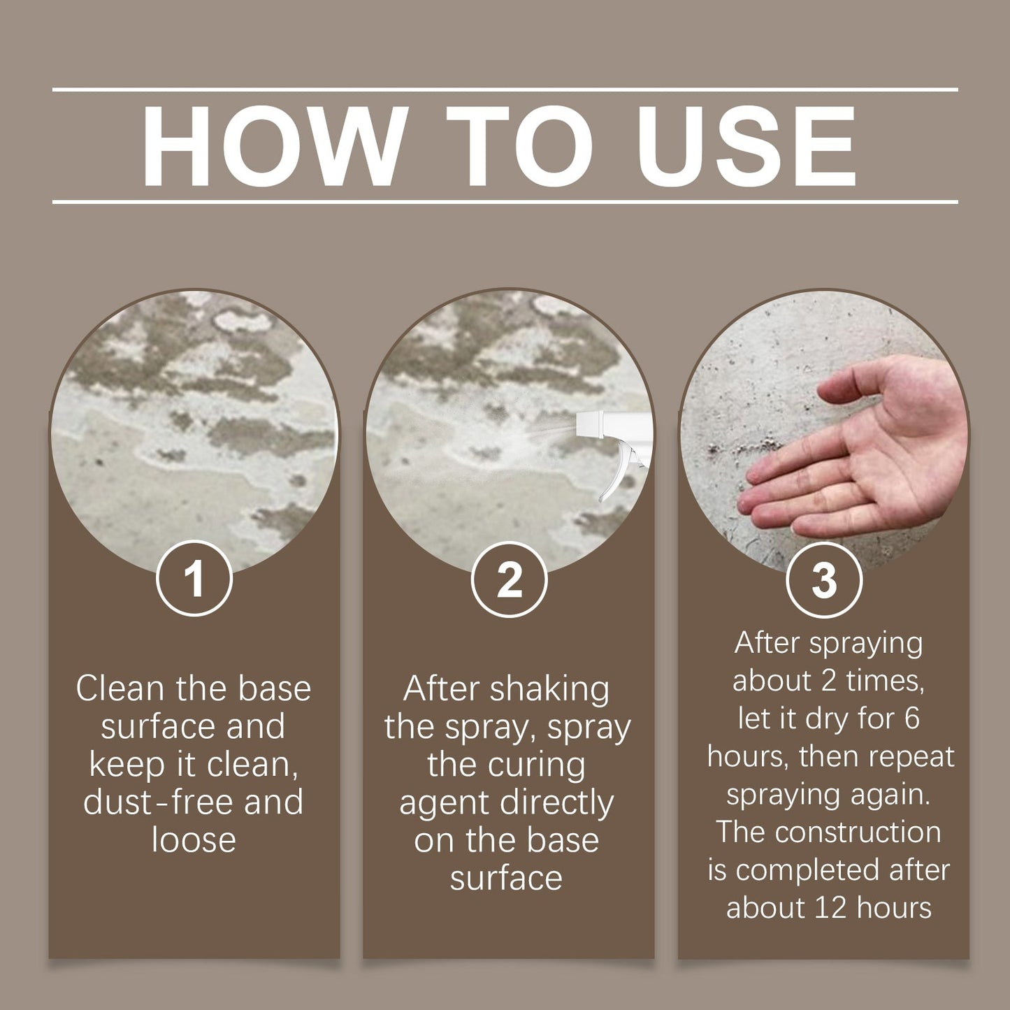 Wall Repair Dust Fixing Spray for Interior & Exterior