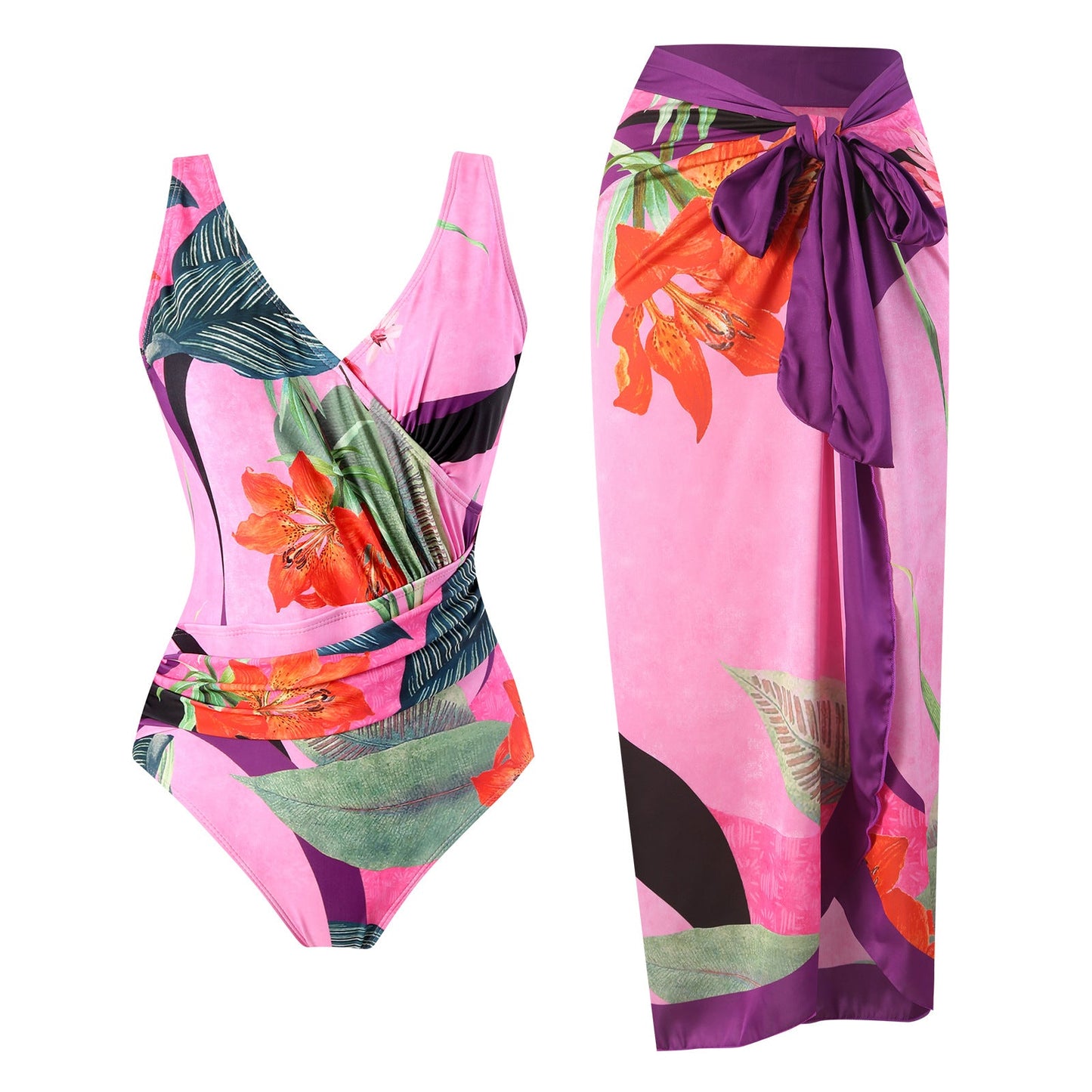 French Retro Two-Piece Bikini for Beach Getaways