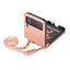 New Samsung Z Flip5 Folding Screen Phone Case with Diagonal Span Galaxy Z Flip4 Card Insertion Protective Cover - Korvel