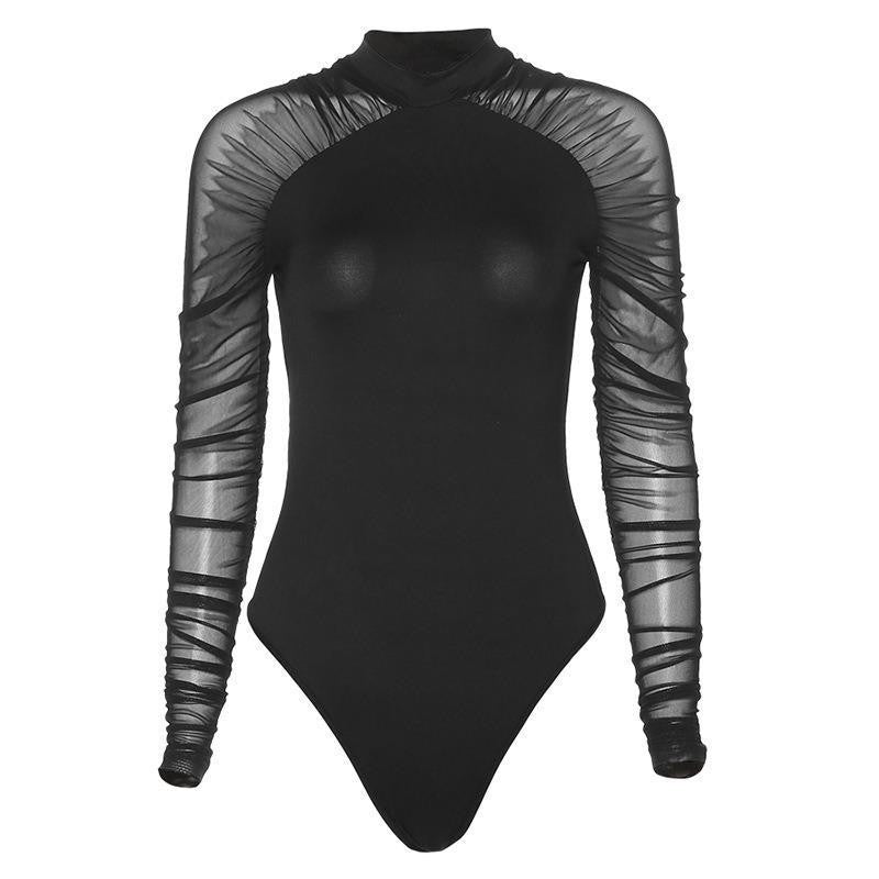 Combinaison en maille à manches longues tendance