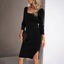 Women's Square Collar Woolen Dress