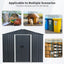 8ft x 10ft Outdoor Metal Storage Shed with Floor Base Black - Korvel