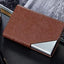 Itapkris Business ID Credit Card Holder For Women Men Fashion Brand Metal Aluminum Card Case PU Leather Porte Carte - Korvel