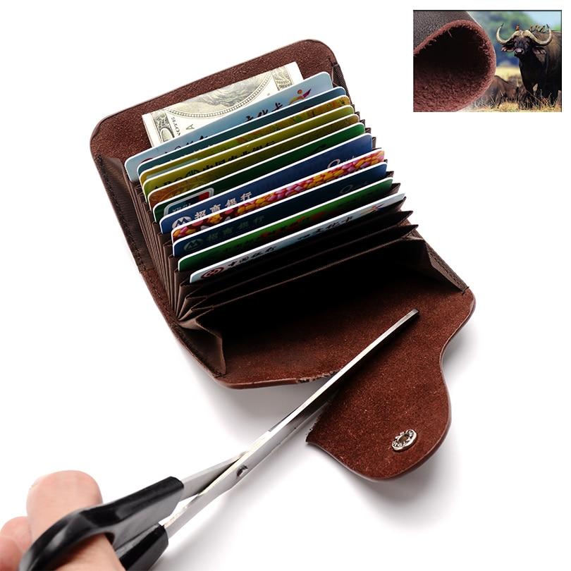 Billetera de Cuero Genuino para Hombres y Mujeres