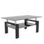 Rectangle Black Glass Coffee Table  Clear Coffee Table Modern Side Center Tables for Living Room Living Room Furniture - Korvel